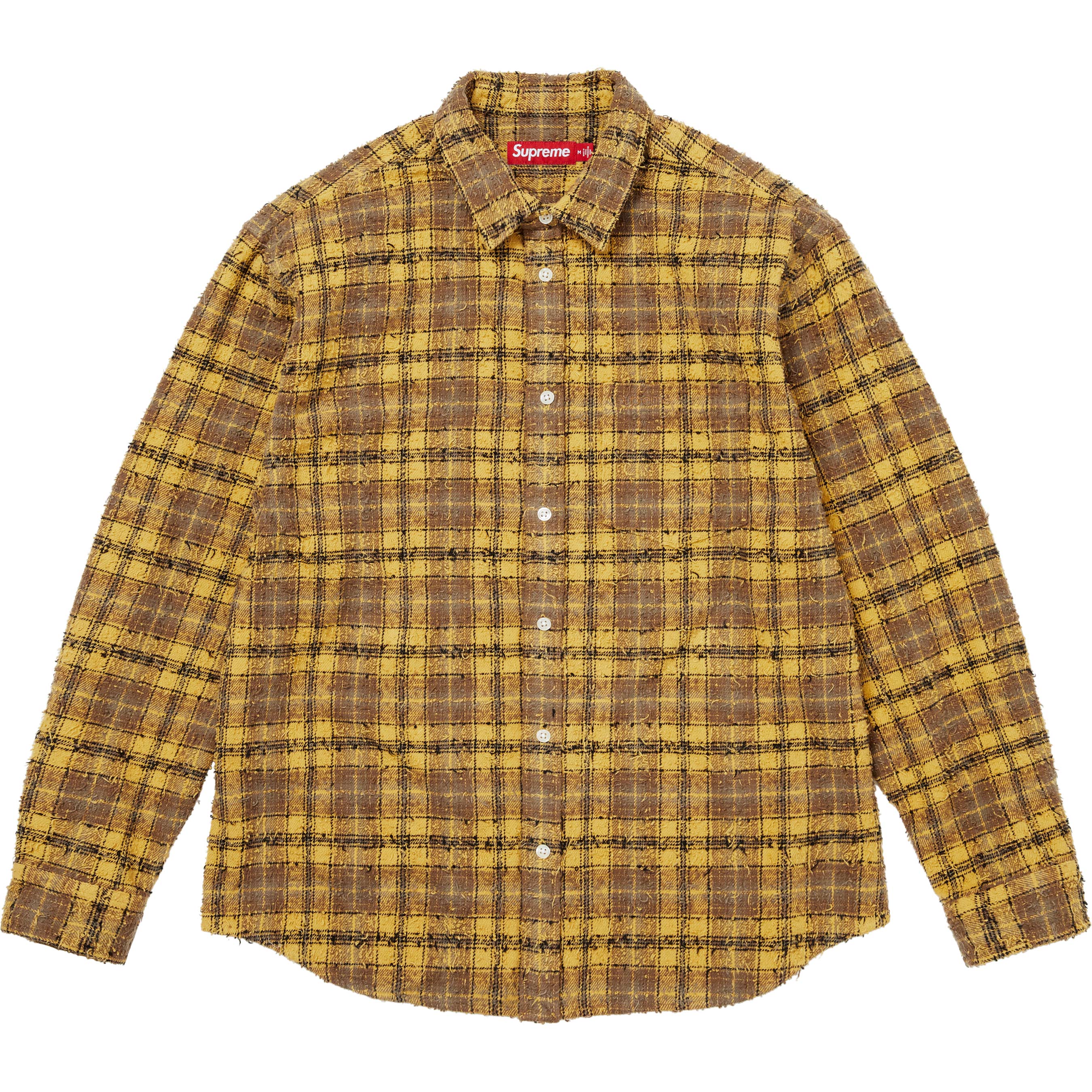 Frayed Textured Plaid Shirt view 6